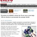 Mai vinde şi EVZ pe spatele “elevei de 15 ani care a avut deja 150 de clienţi”